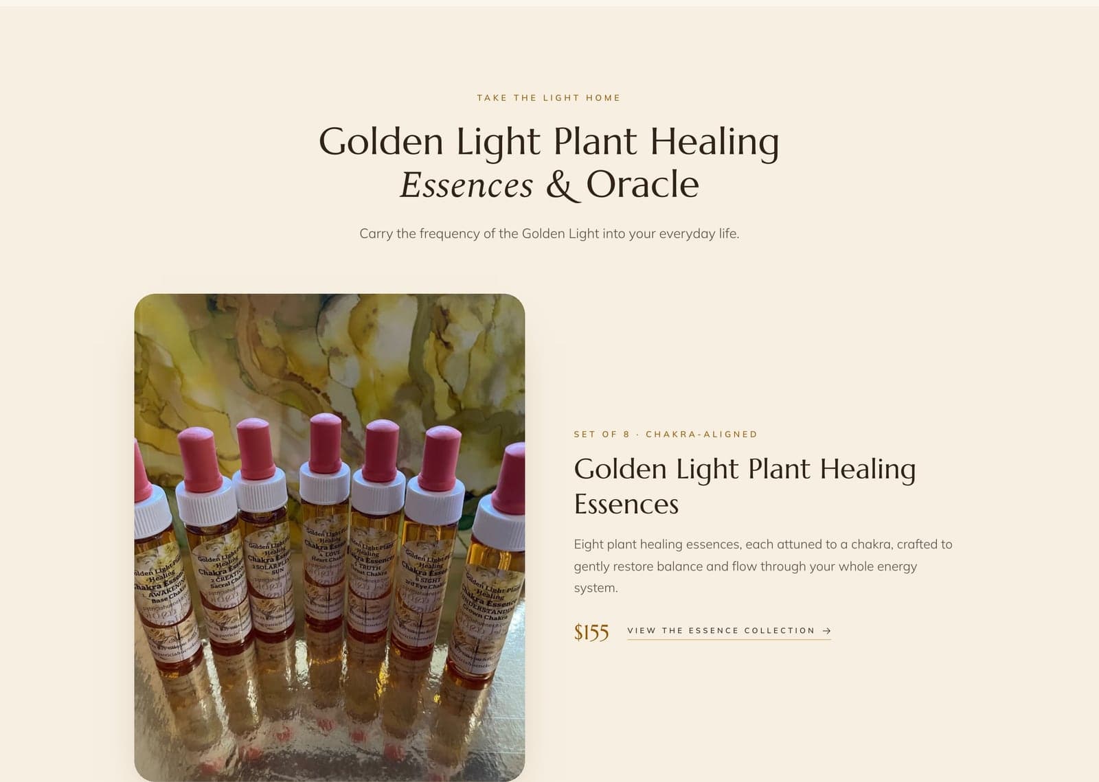 The Golden Light Plant Healing Essences & Oracle shopfront section