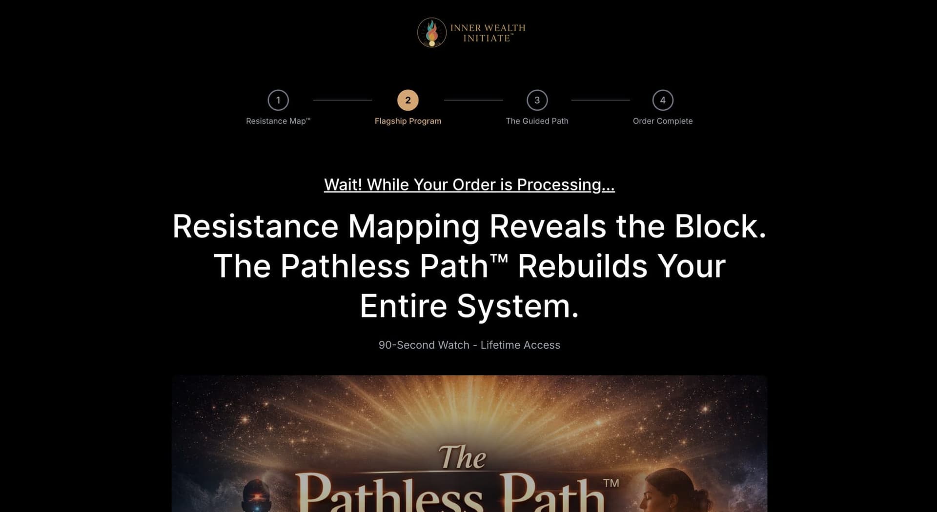 Inner Wealth Initiate multi-step sales flow